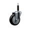 Service Caster 4'' Black Poly Wheel Swivel 3/4'' Expanding Stem Caster SCC-EX20S414-PPUB-BLK-34 - alternate 1